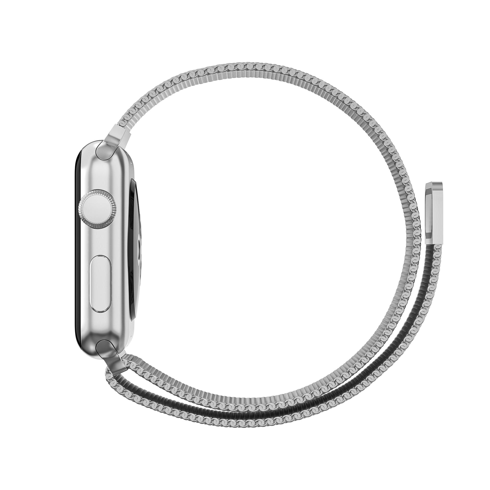 Armband Milanese Loop Apple Watch 41mm Series 9 silver