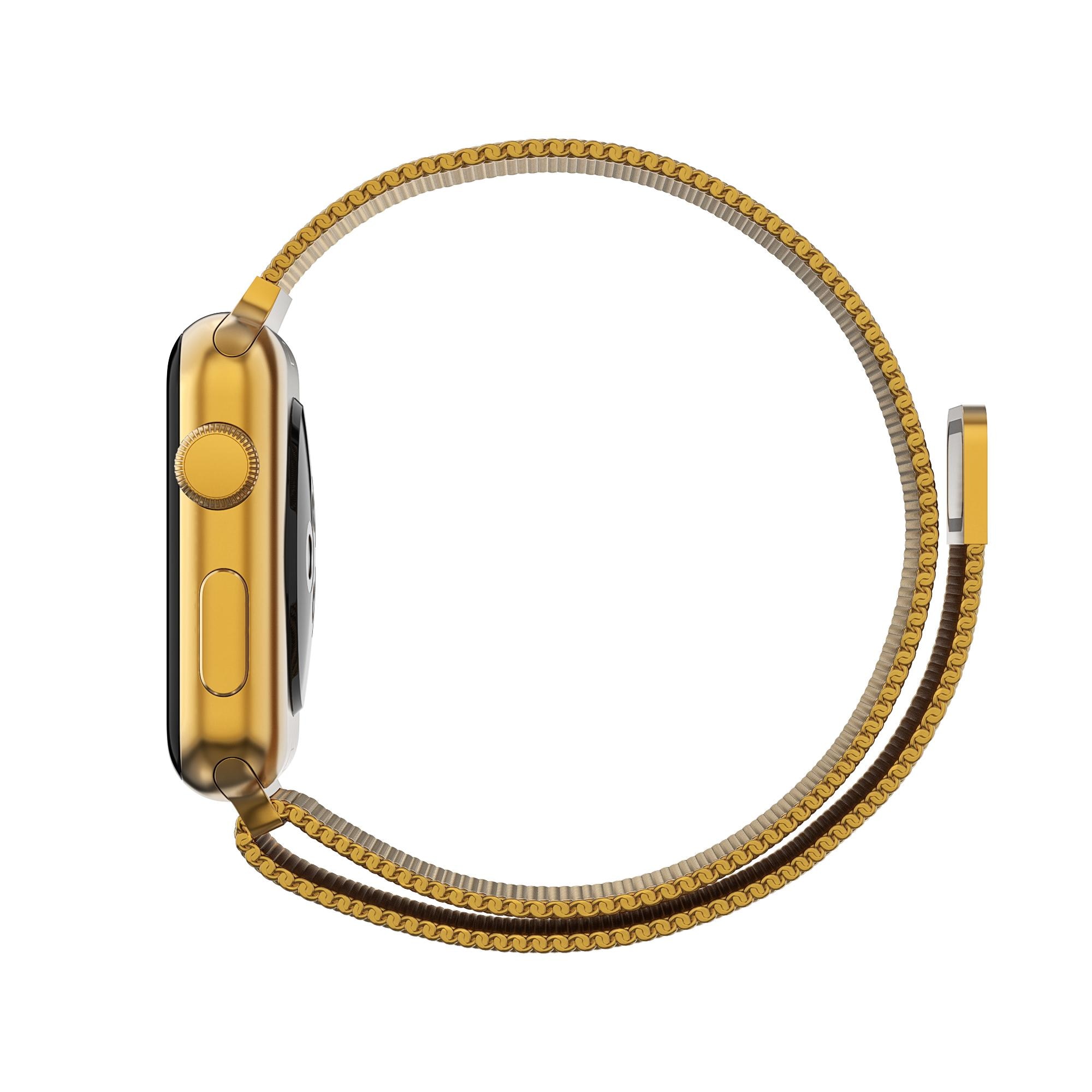 Armband Milanese Loop Apple Watch 45mm Series 9 guld