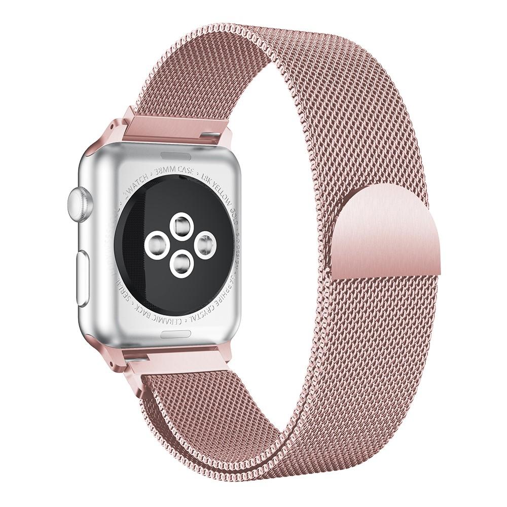 Armband Milanese Loop Apple Watch 42/44/45 mm rosa guld