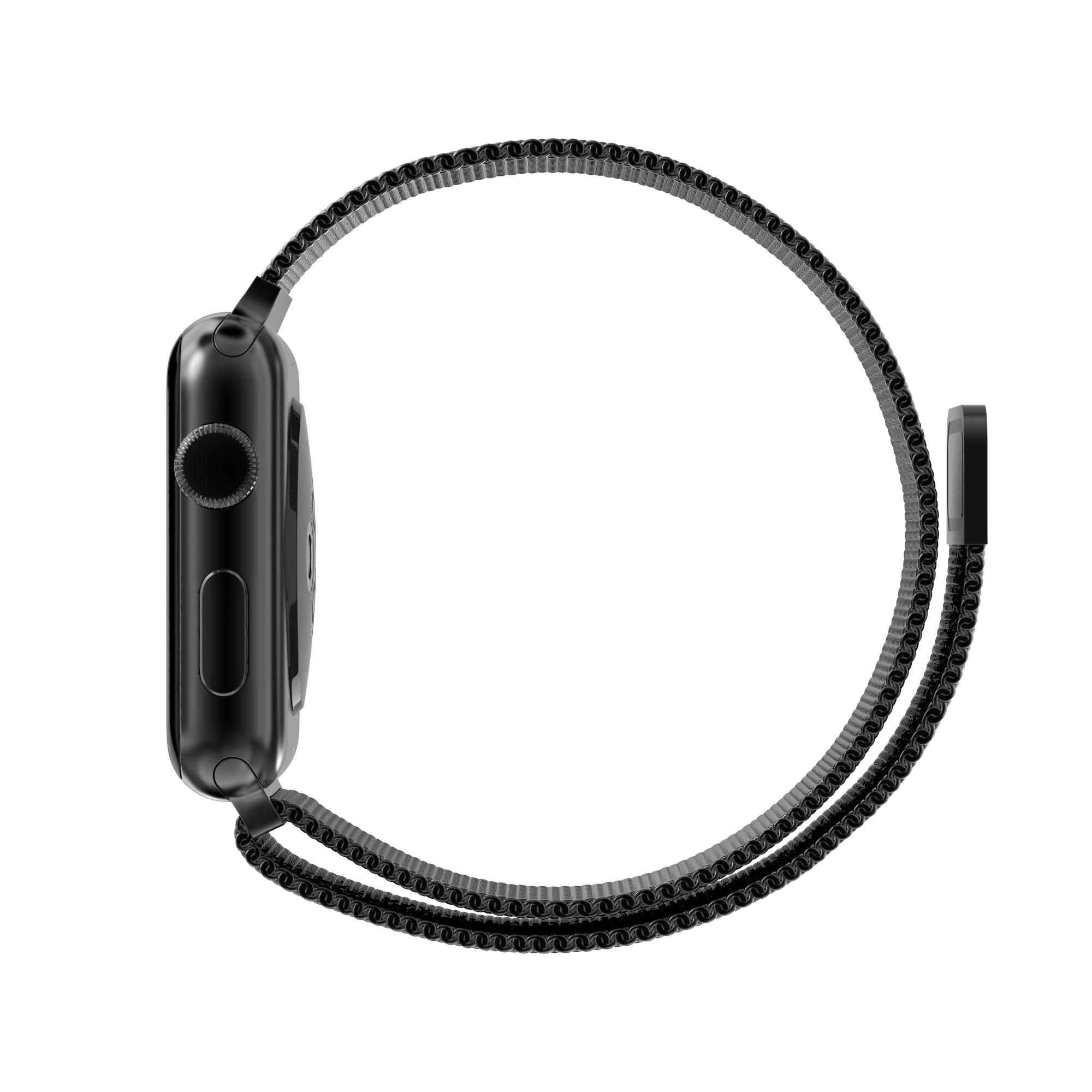 Armband Milanese Loop Apple Watch 42/44/45 mm svart
