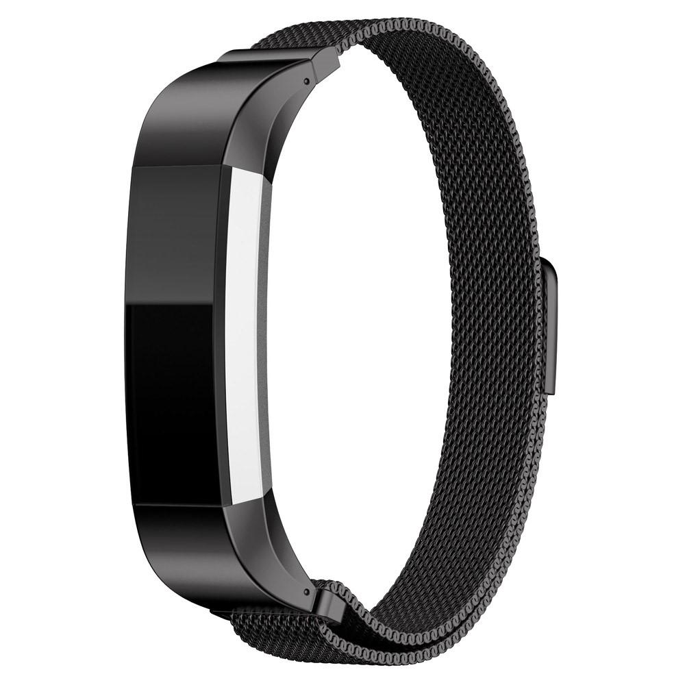 Armband Milanese Loop Fitbit Alta/Alta HR svart