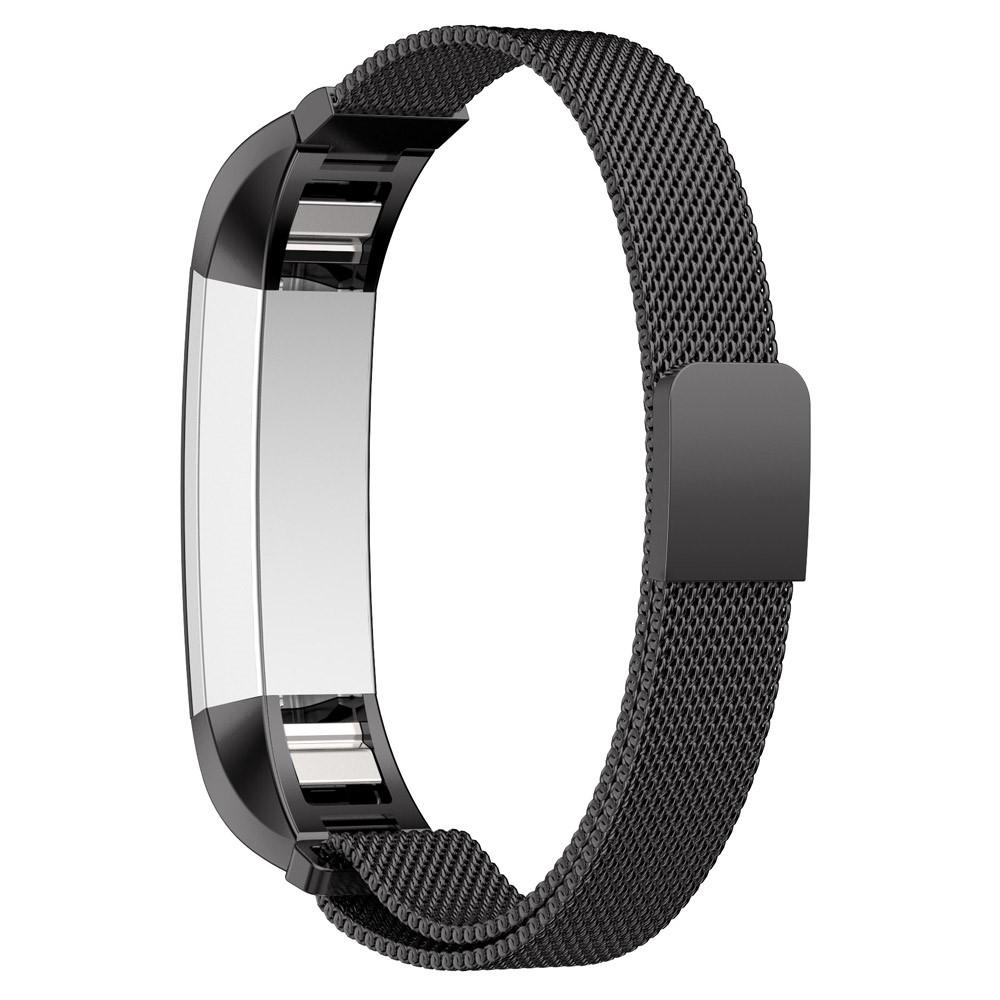 Armband Milanese Loop Fitbit Alta/Alta HR svart