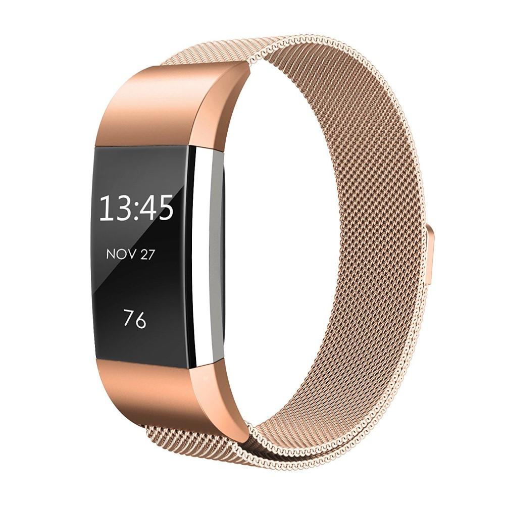 Armband Milanese Loop Fitbit Charge 2 roséguld