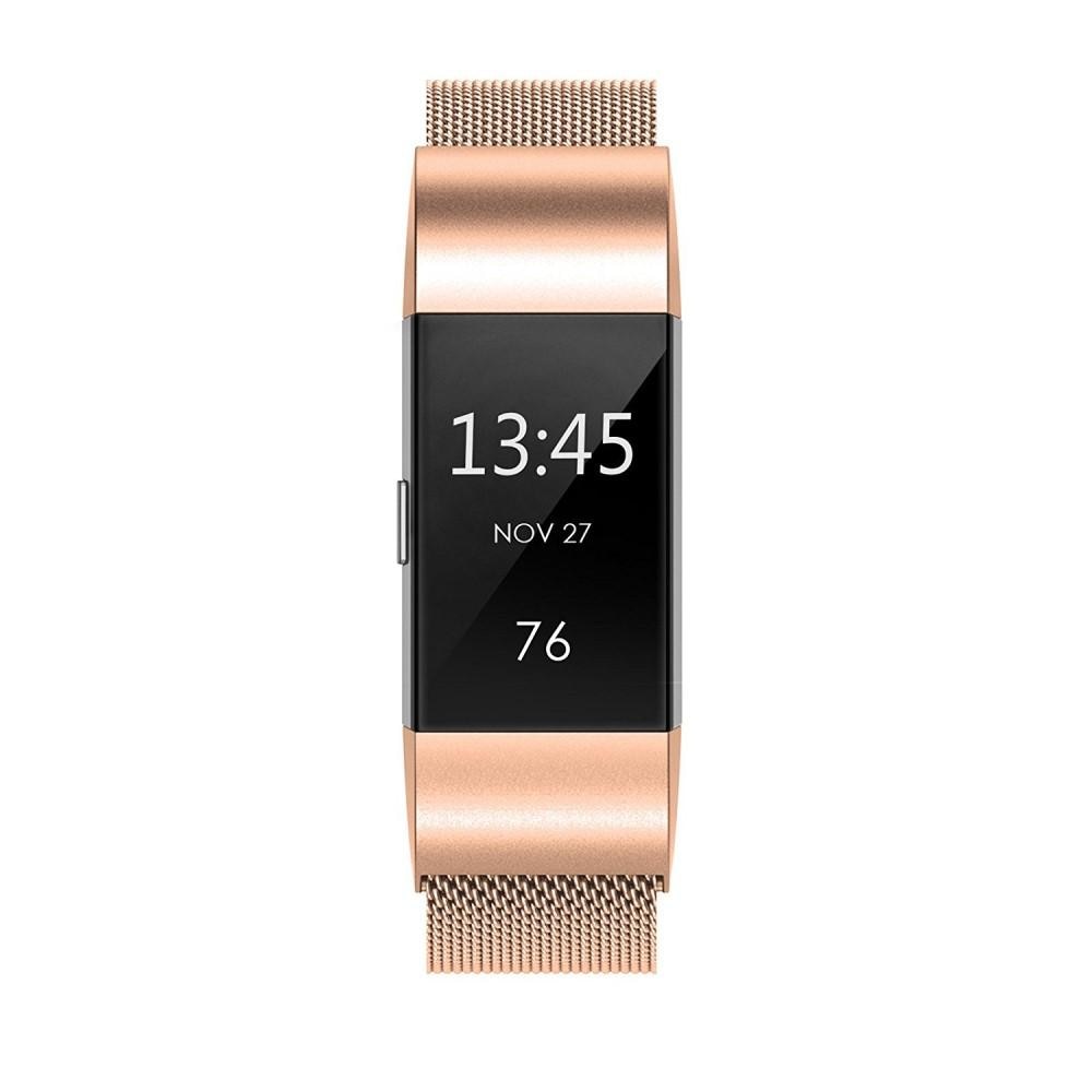 Armband Milanese Loop Fitbit Charge 2 roséguld