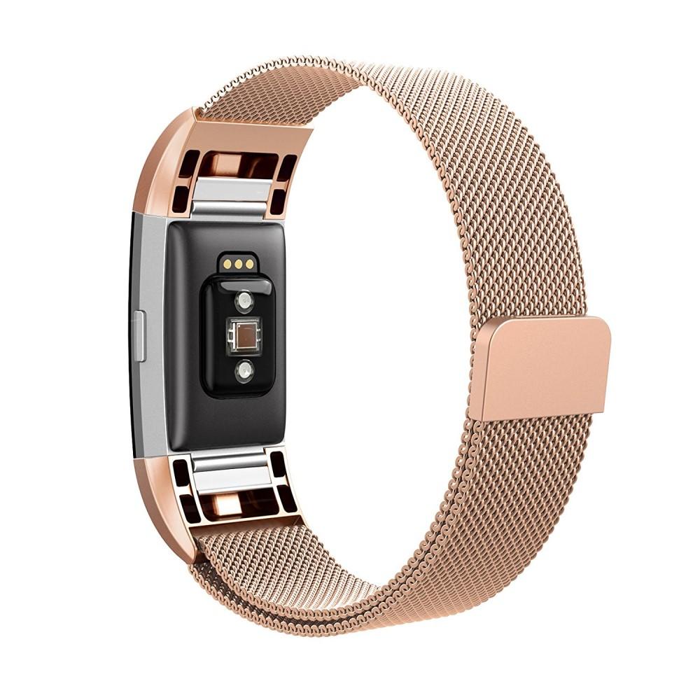 Armband Milanese Loop Fitbit Charge 2 roséguld