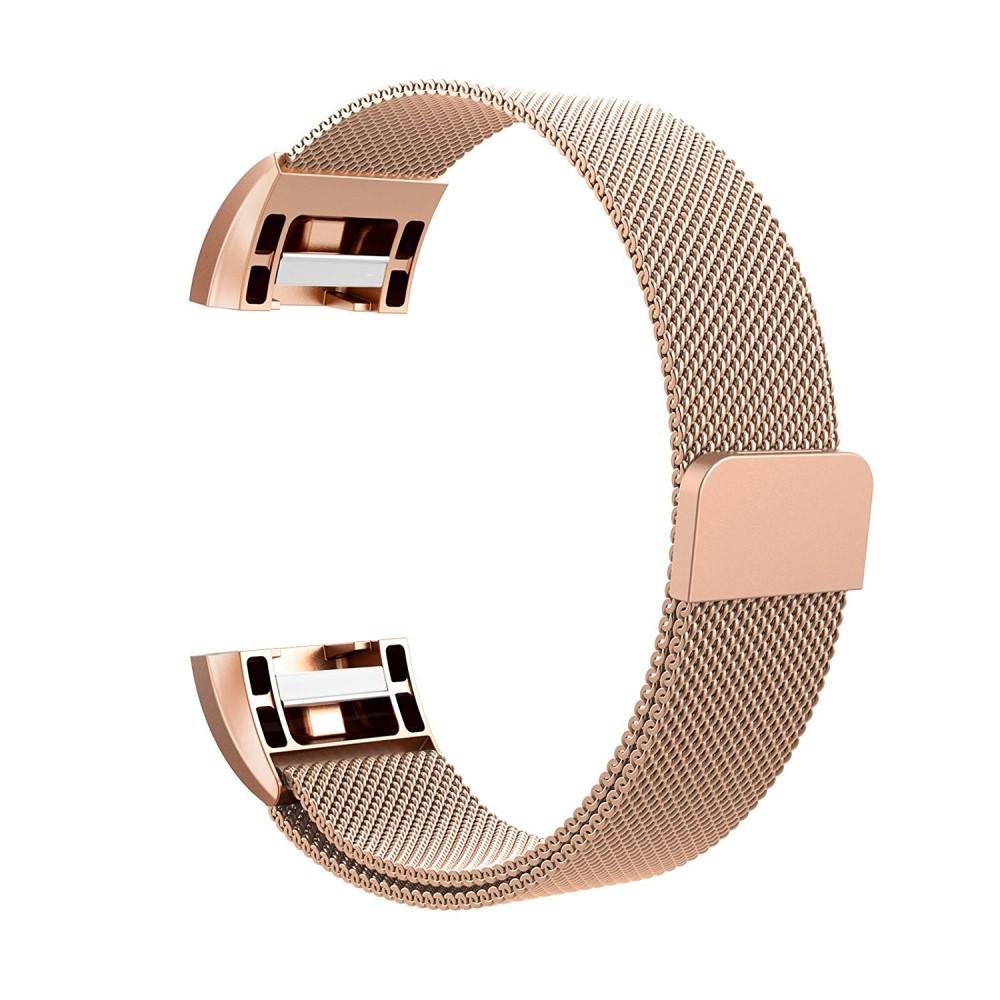 Armband Milanese Loop Fitbit Charge 2 roséguld