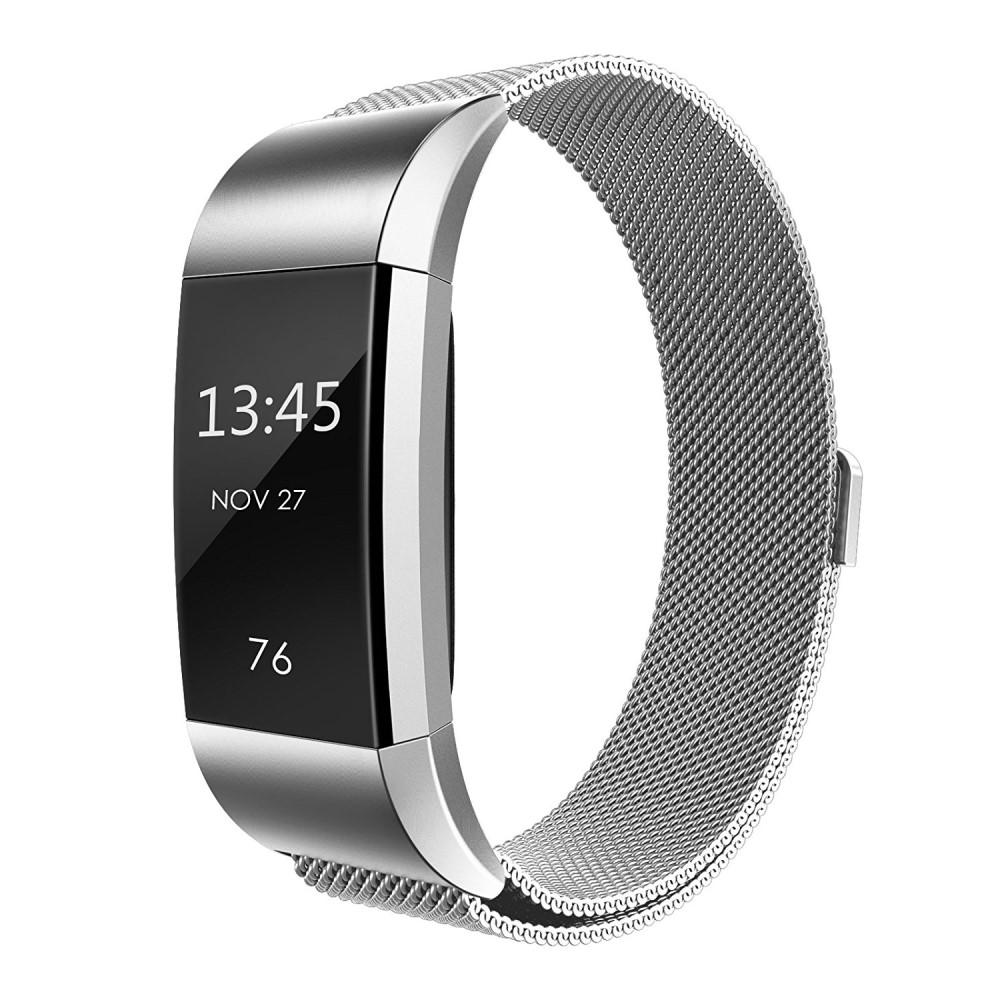 Armband Milanese Loop Fitbit Charge 2 silver