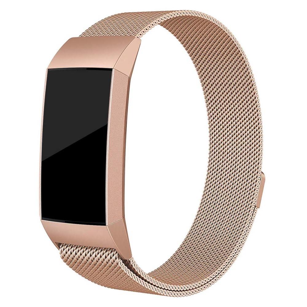 Armband Milanese Loop Fitbit Charge 3/4 roséguld