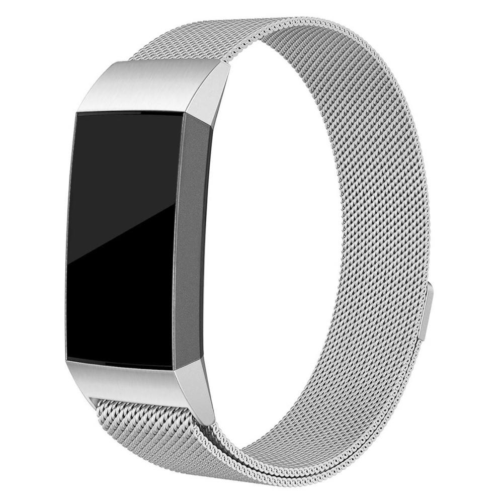 Armband Milanese Loop Fitbit Charge 3/4 silver