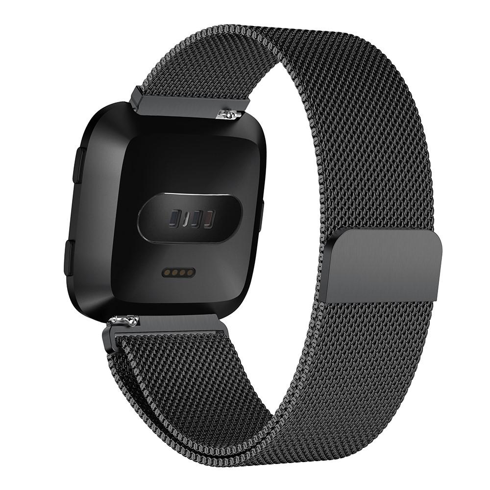 Armband Milanese Loop Fitbit Versa/Versa 2 svart