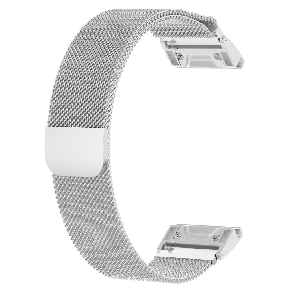 Armband Milanese Loop Garmin Fenix 3/5X/5X Plus/6X/6X Pro silver