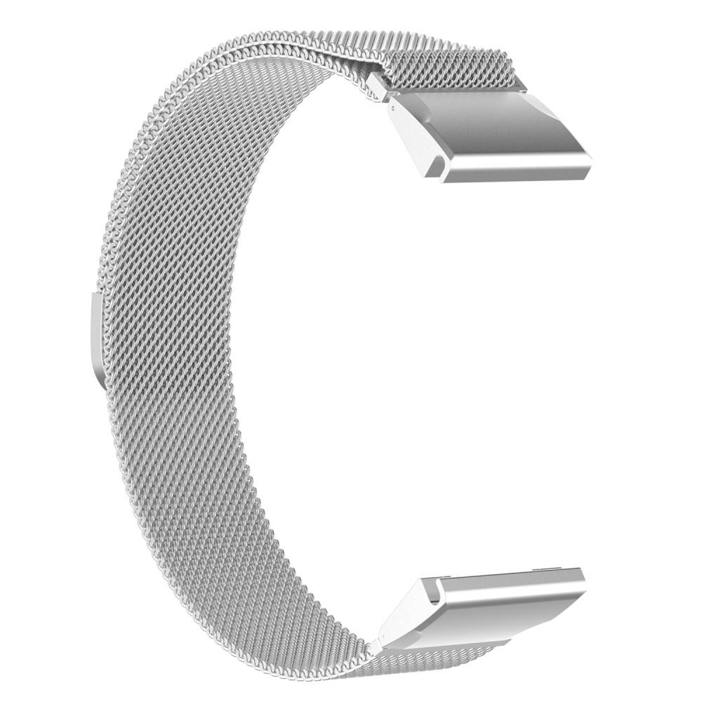 Armband Milanese Loop Garmin Fenix 5/5 Plus/6/6 Pro/7 silver