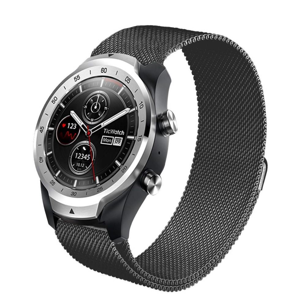 Armband Milanese Mobvoi Ticwatch Pro/S2/E2 svart