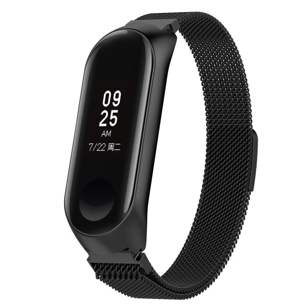 Armband Milanese Xiaomi Mi Band 3/4 svart