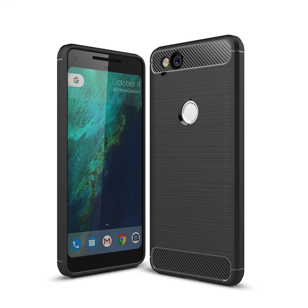 Google Pixel 2 Skal TPU Brushed Svart
