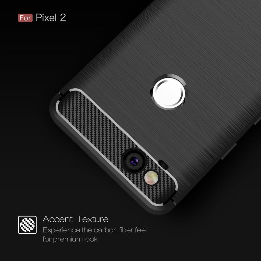 Google Pixel 2 Skal TPU Brushed Svart