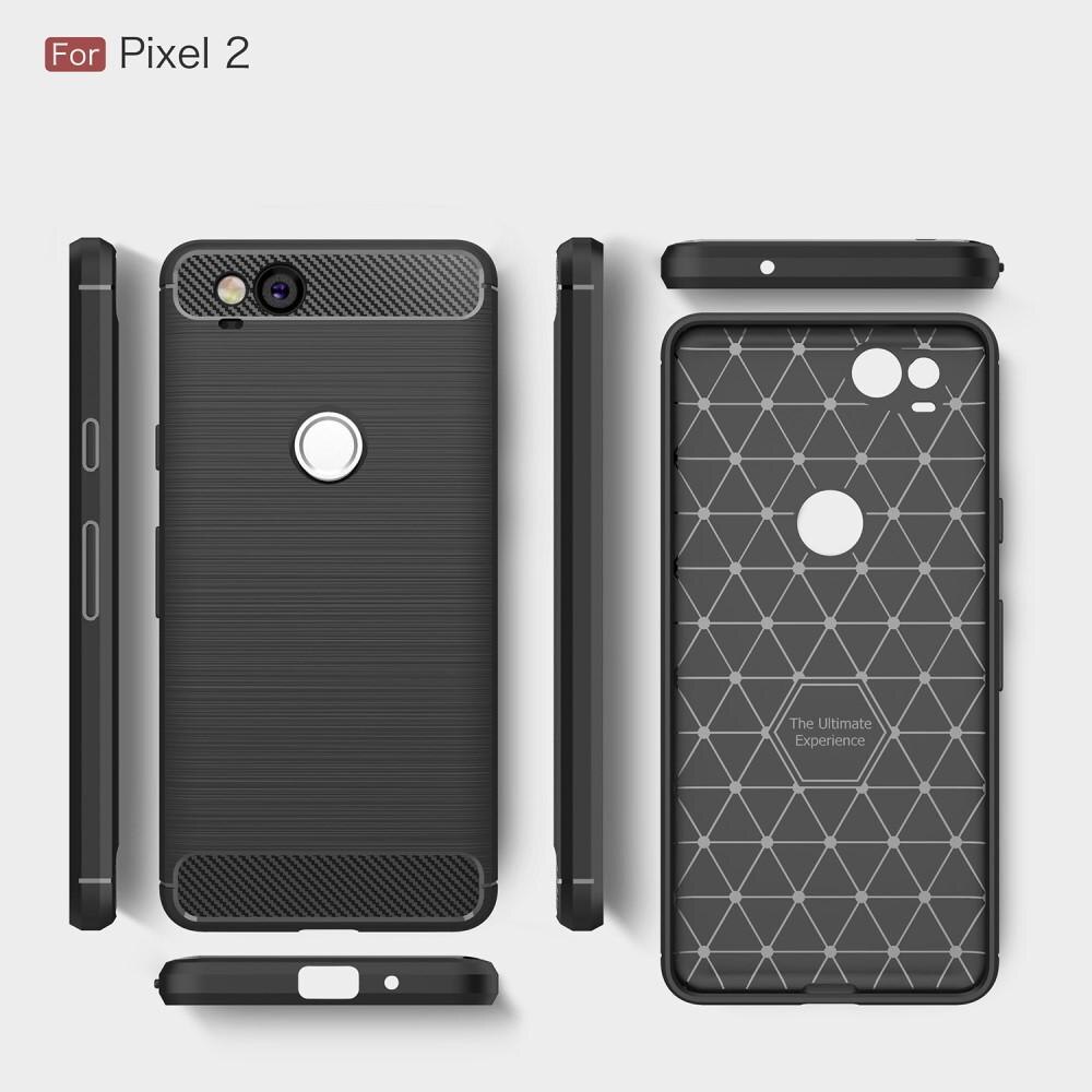Google Pixel 2 Skal TPU Brushed Svart