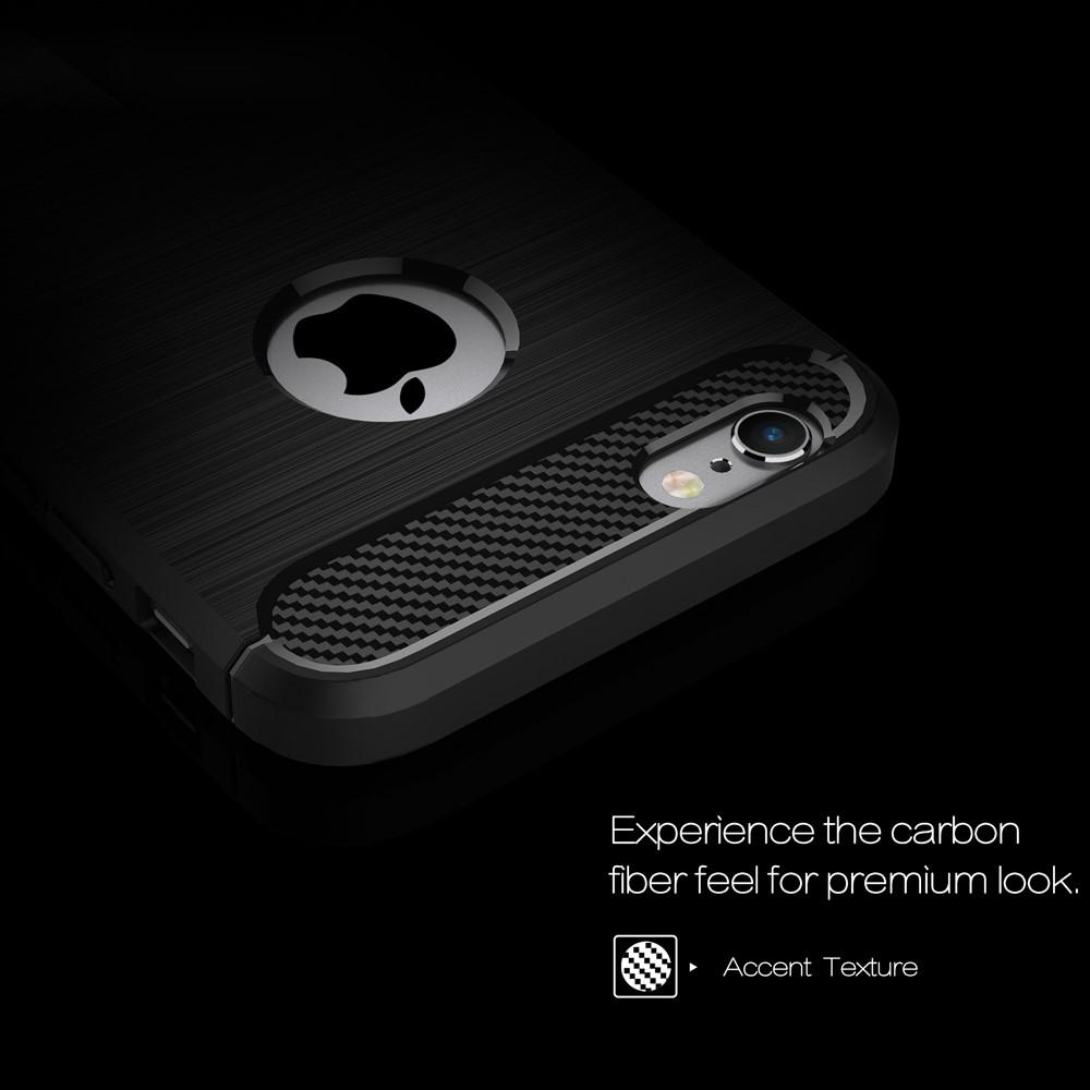 Apple iPhone 6/6S Skal TPU Brushed Svart