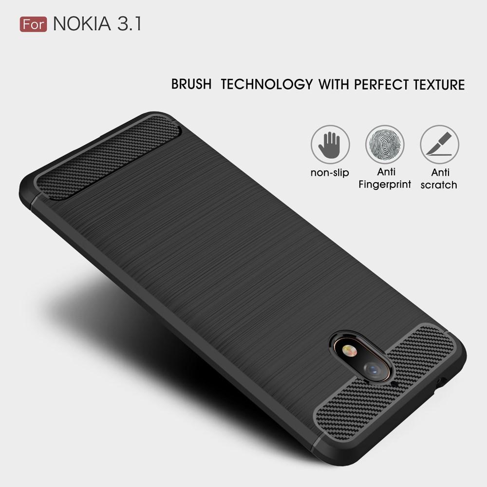 Brushed TPU Case for Nokia 3.1 black