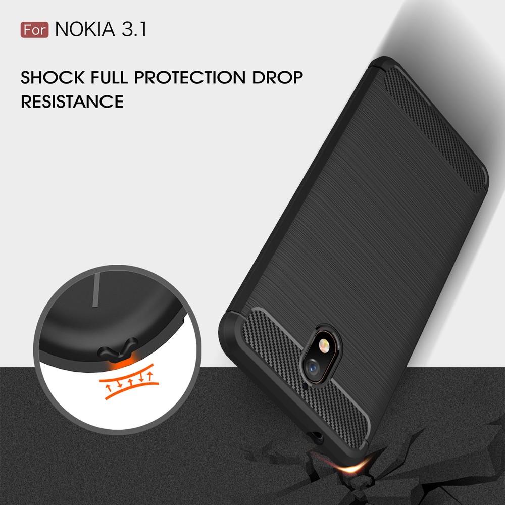 Brushed TPU Case for Nokia 3.1 black