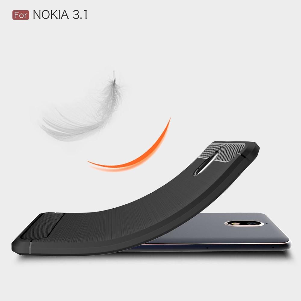 Brushed TPU Case for Nokia 3.1 black