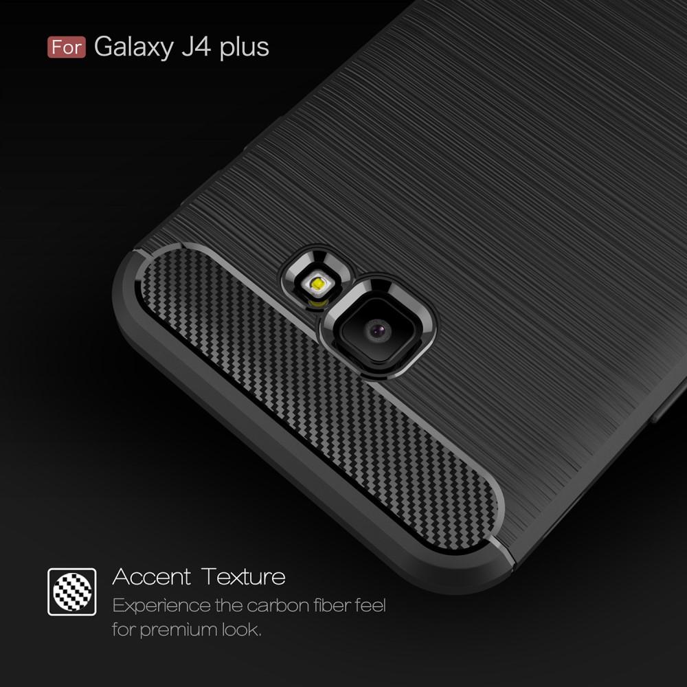 Samsung Galaxy J4 Plus 2018 Skal TPU Brushed Svart