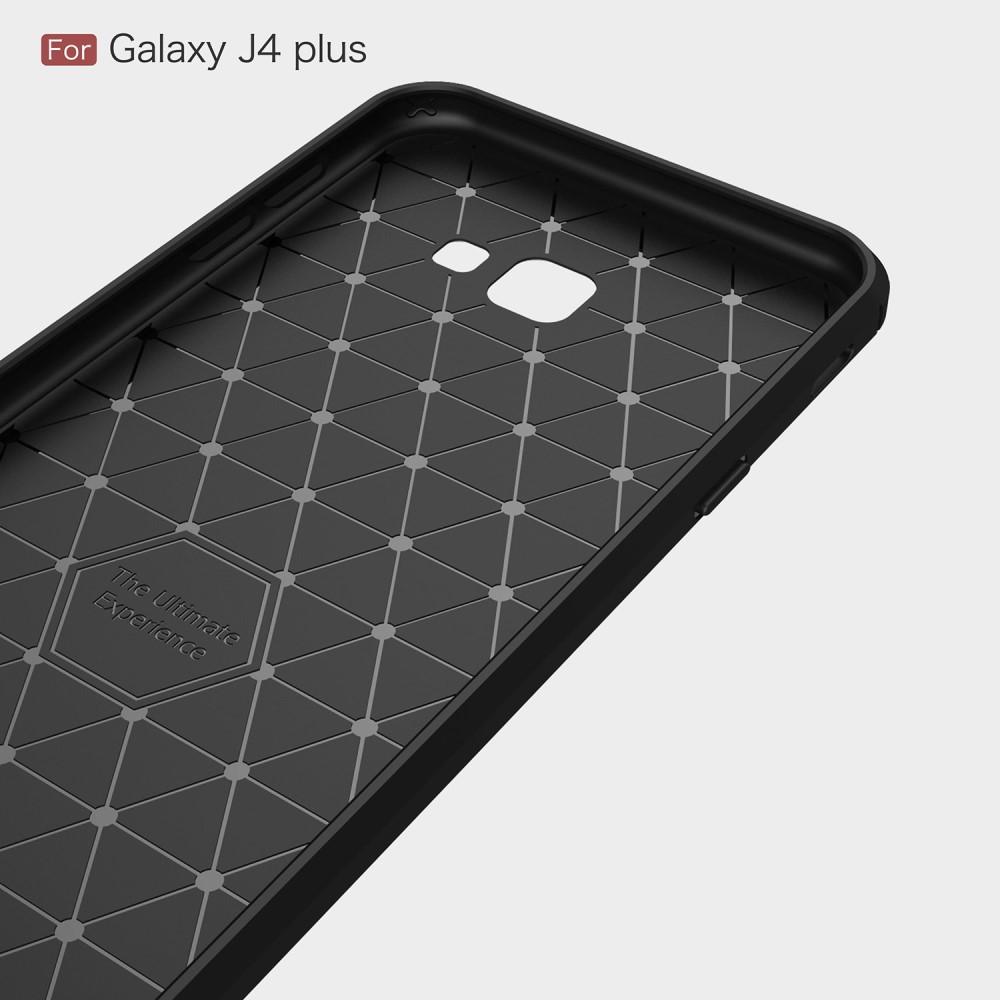 Samsung Galaxy J4 Plus 2018 Skal TPU Brushed Svart