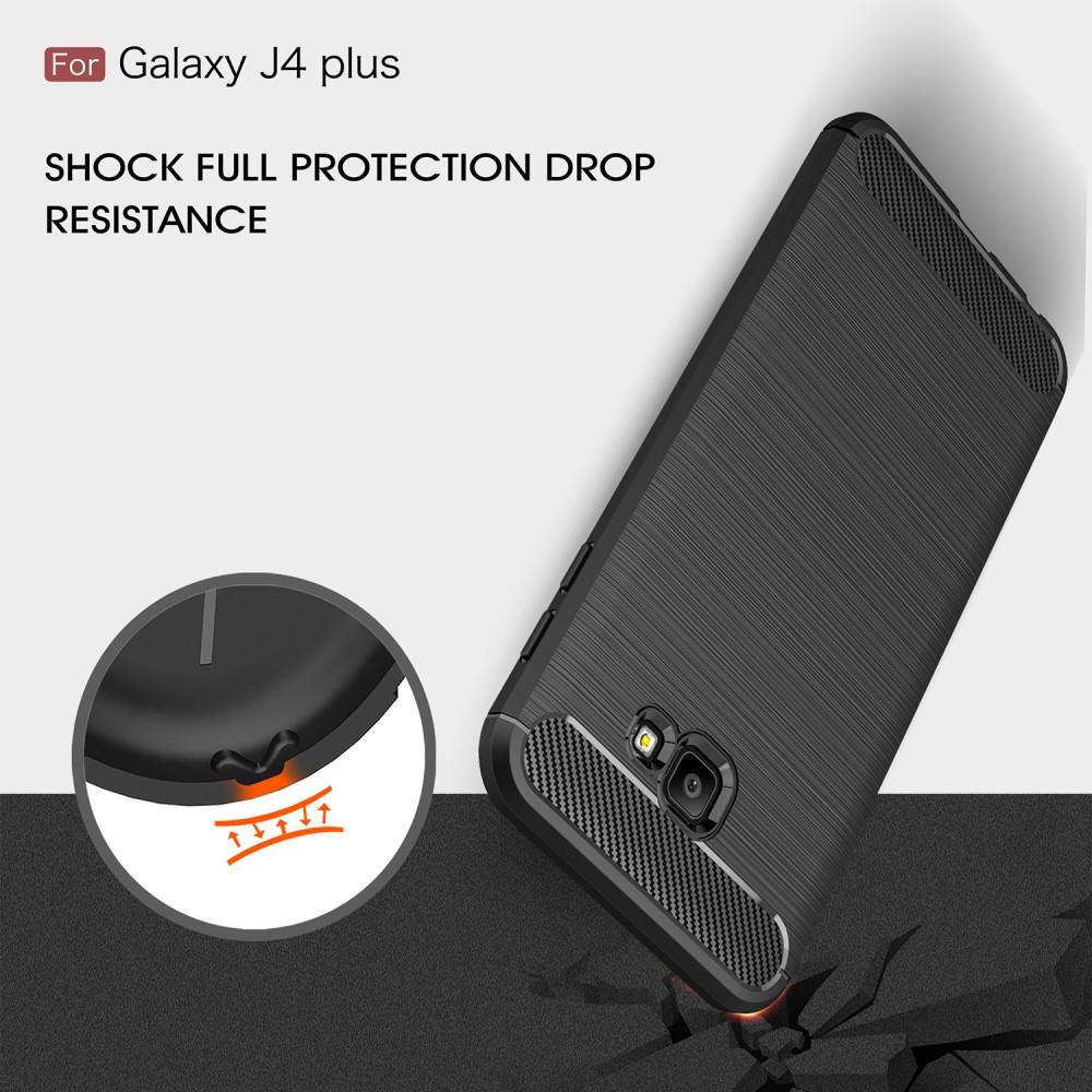 Samsung Galaxy J4 Plus 2018 Skal TPU Brushed Svart