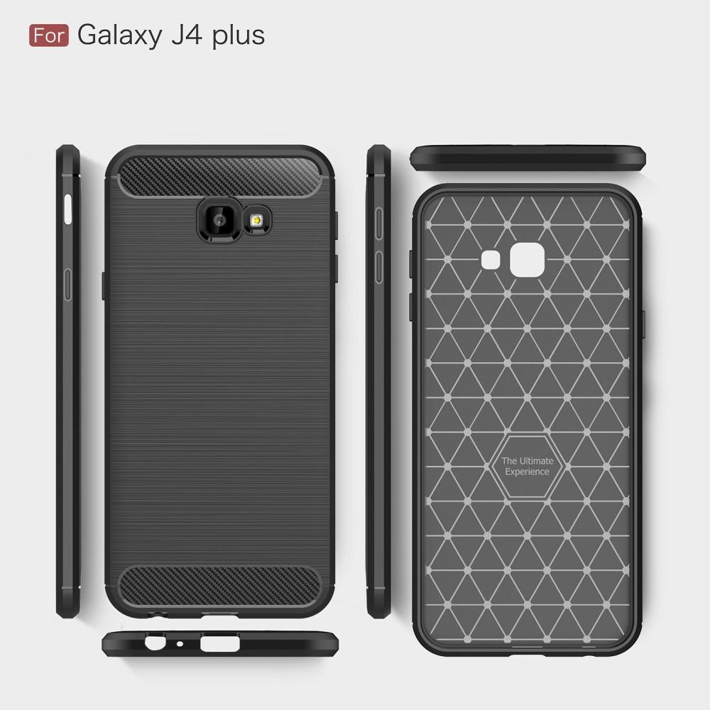 Samsung Galaxy J4 Plus 2018 Skal TPU Brushed Svart