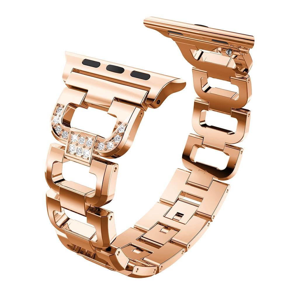 Rhinestone Bracelet Apple Watch 41mm Series 9 Rose Gold