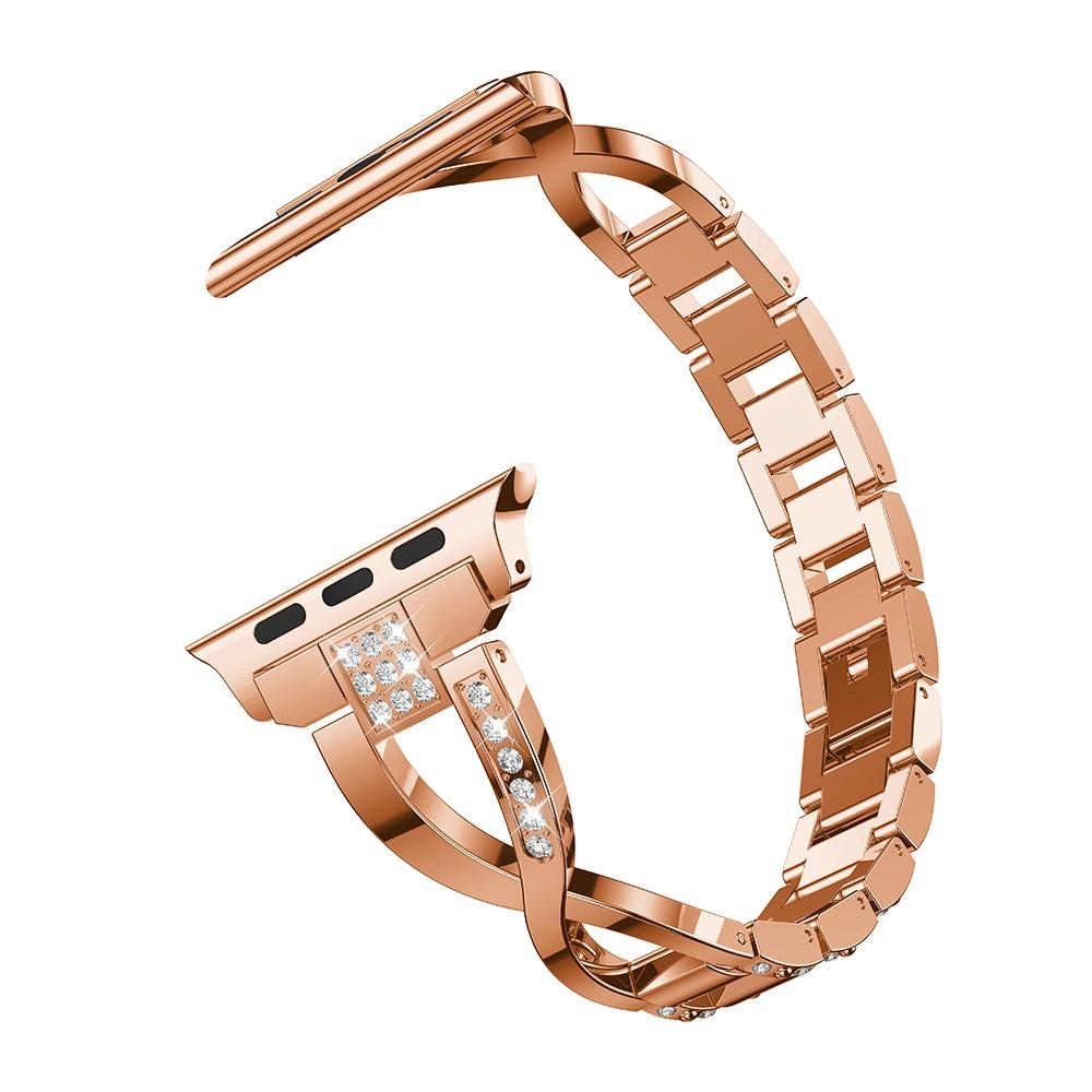 Crystal Bracelet Apple Watch 41mm Series 8 Rose Gold