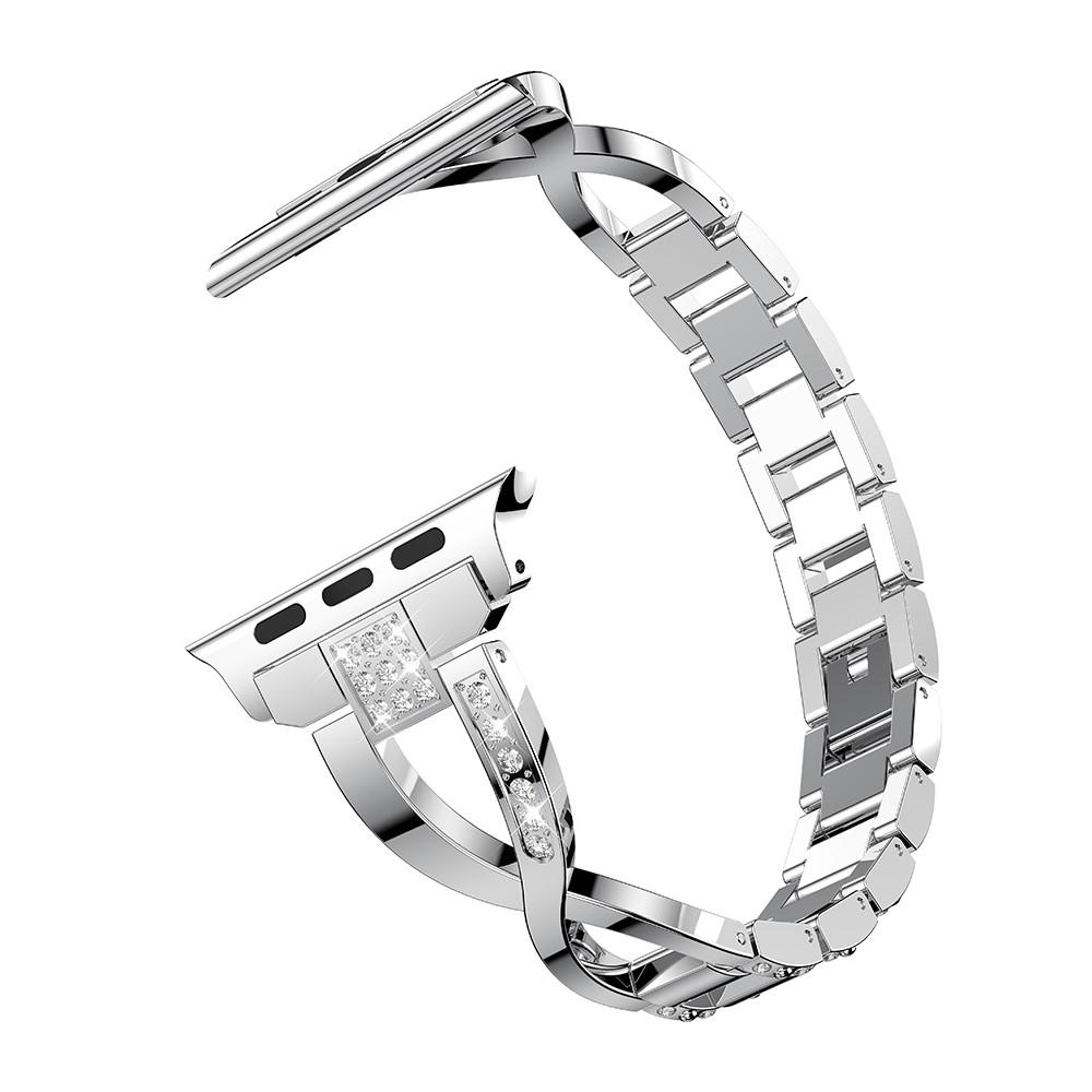 Crystal Bracelet Apple Watch 41mm Series 9 Silver