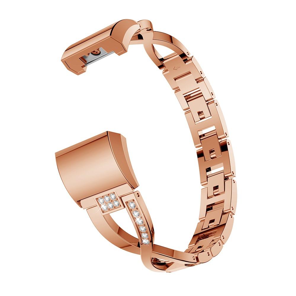 Fitbit Flex 2 Metal Stainless Steel Accessory Bangle Unisex Rose Gold 