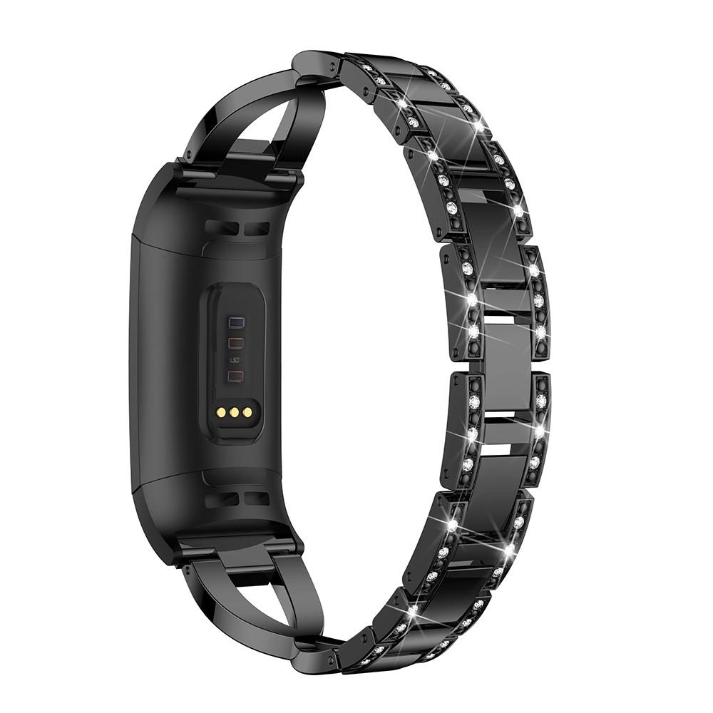 Crystal Bracelet Fitbit Charge 3/4 Black