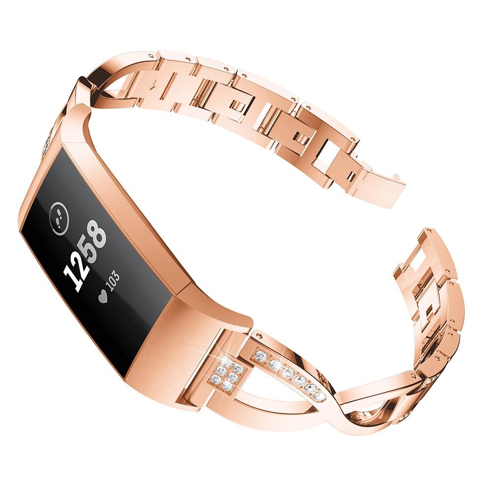 Crystal Bracelet Fitbit Charge 3/4 Rose Gold