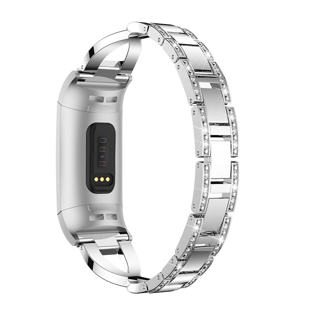 Crystal Bracelet Fitbit Charge 3/4 Silver