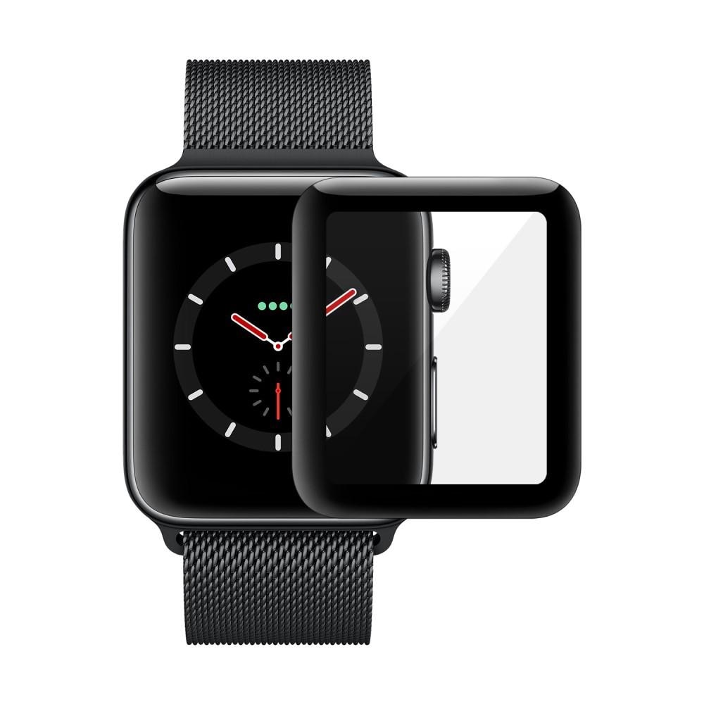 Heltäckande Härdat Glas Skärmskydd Apple Watch 38mm svart