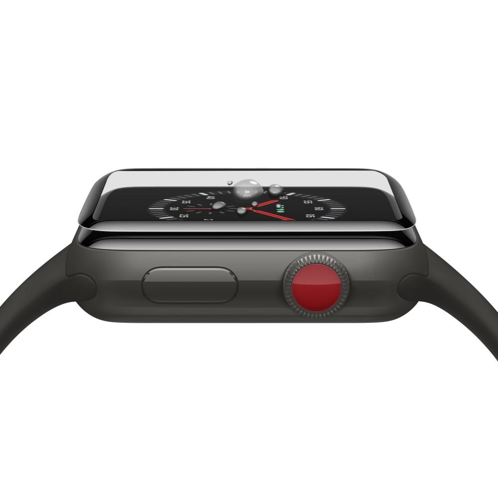 Heltäckande Härdat Glas Skärmskydd Apple Watch 38mm svart