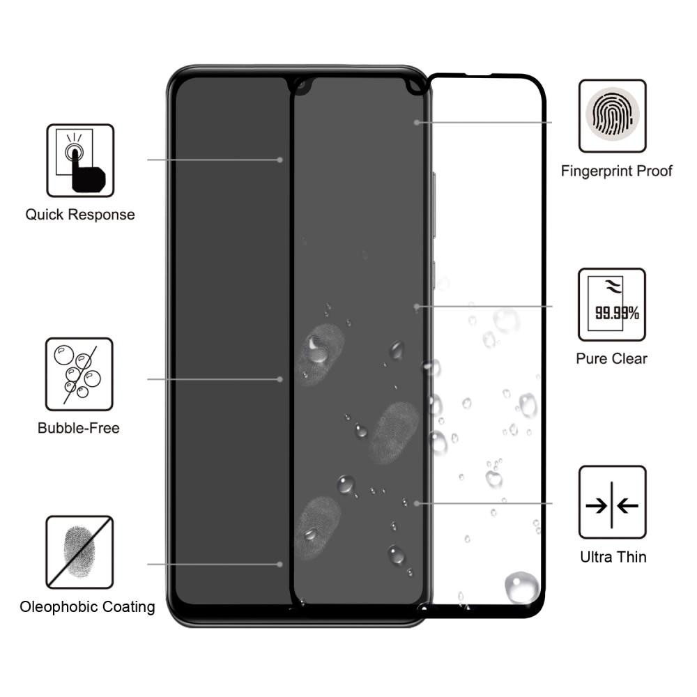 Heltäckande Härdat Glas Skärmskydd Huawei P30 Pro svart