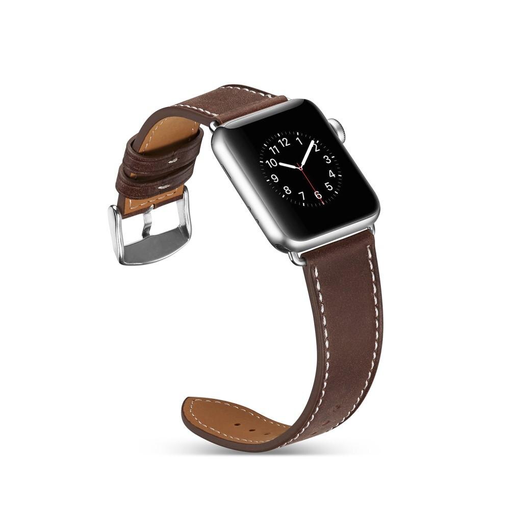 Läderarmband Apple Watch SE 44mm brun