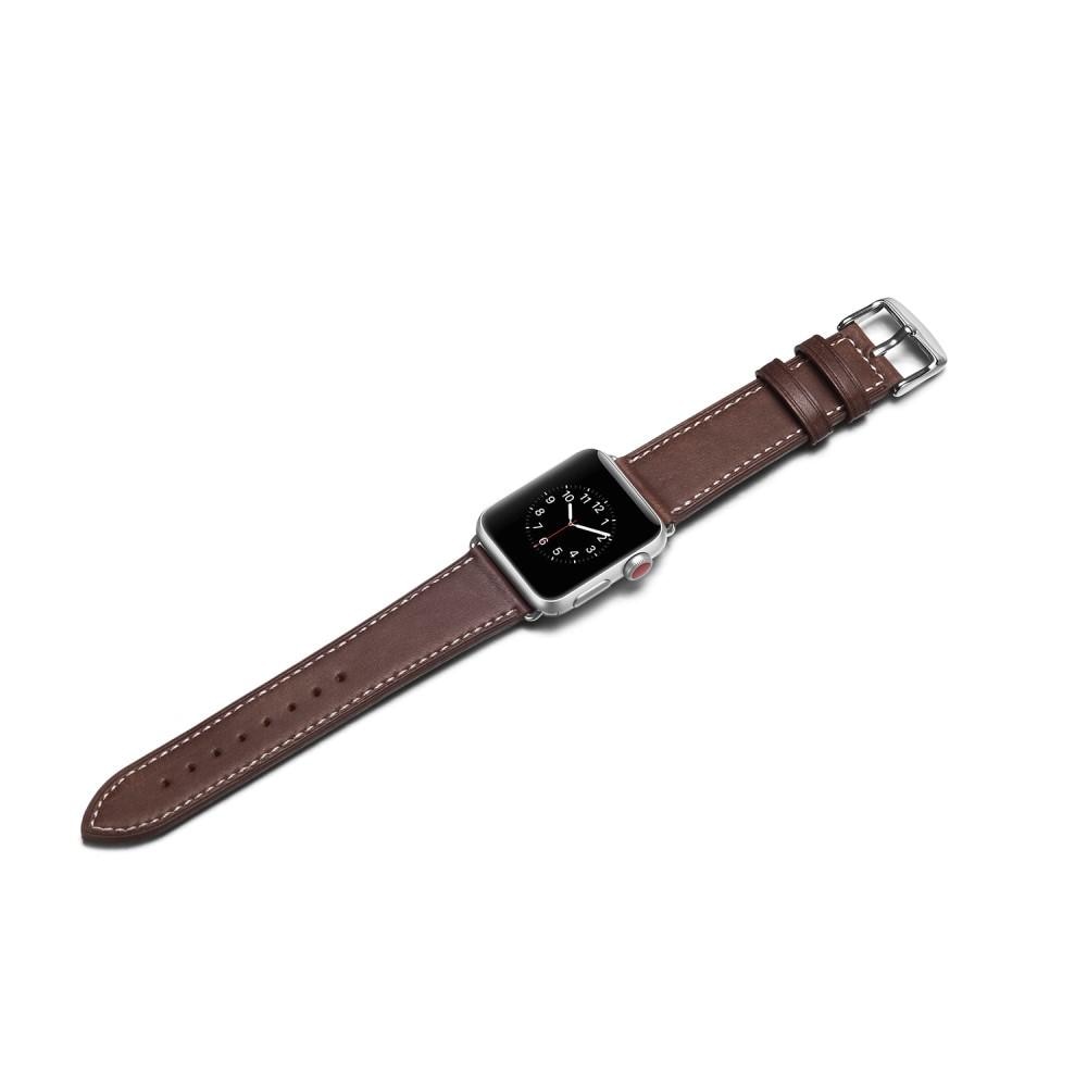 Läderarmband Apple Watch 41mm Series 7 brun