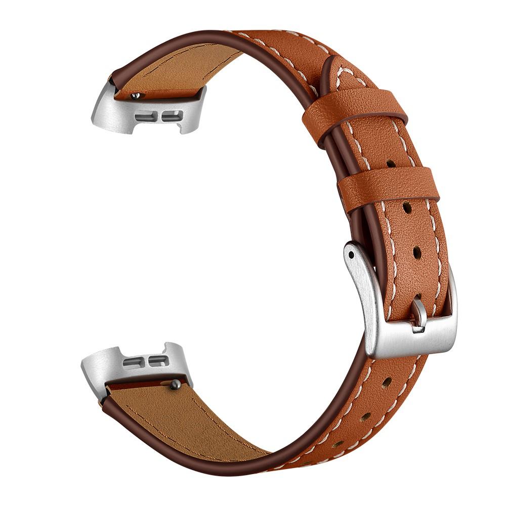 Läderarmband Fitbit Charge 4/Charge 3 Brun