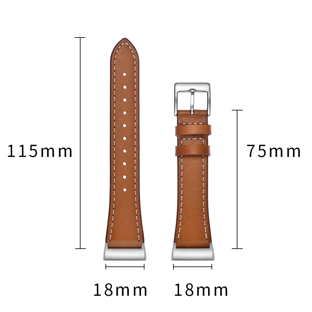 Läderarmband Fitbit Charge 4/Charge 3 Brun