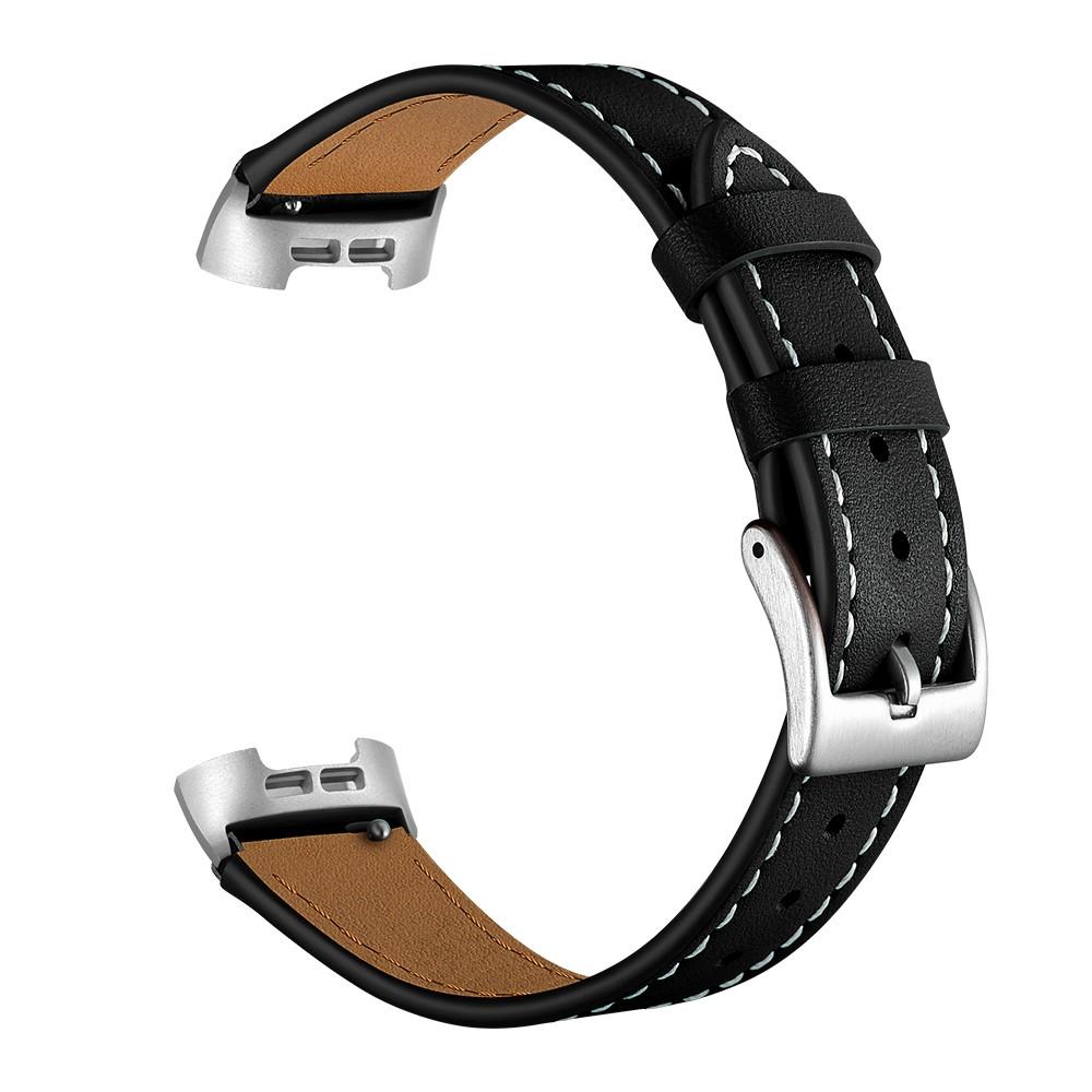 Läderarmband Fitbit Charge 3/4 svart