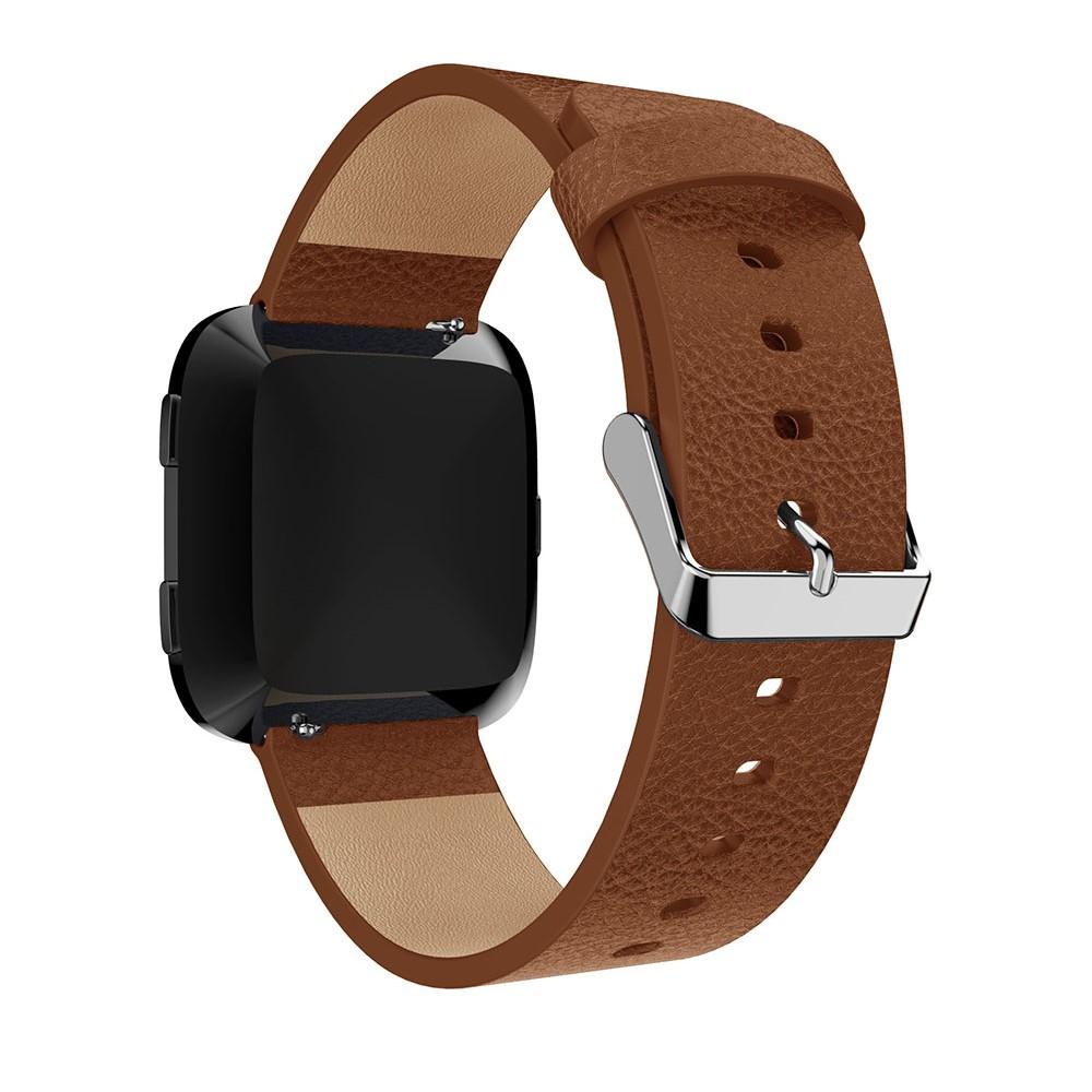 Läderarmband Fitbit Versa/Versa 2 brun