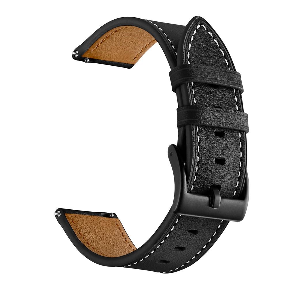Läderarmband Universal 20mm svart