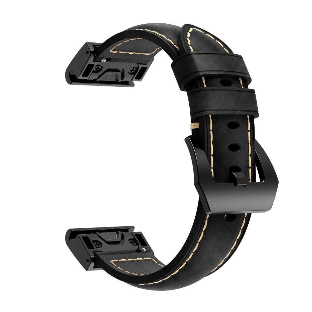 Läderarmband Garmin Approach S70 47mm Svart