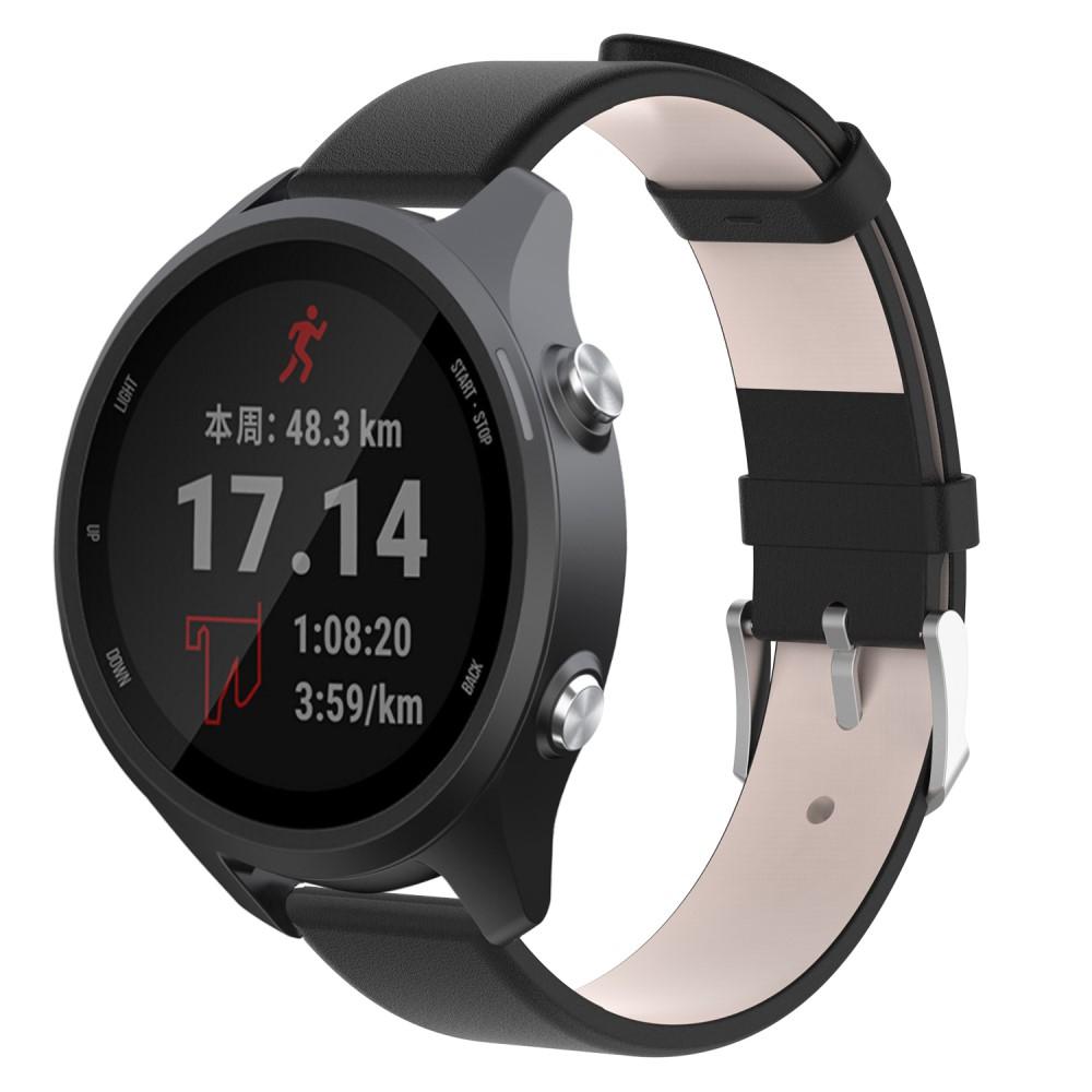 Läderarmband Garmin Forerunner 645 svart