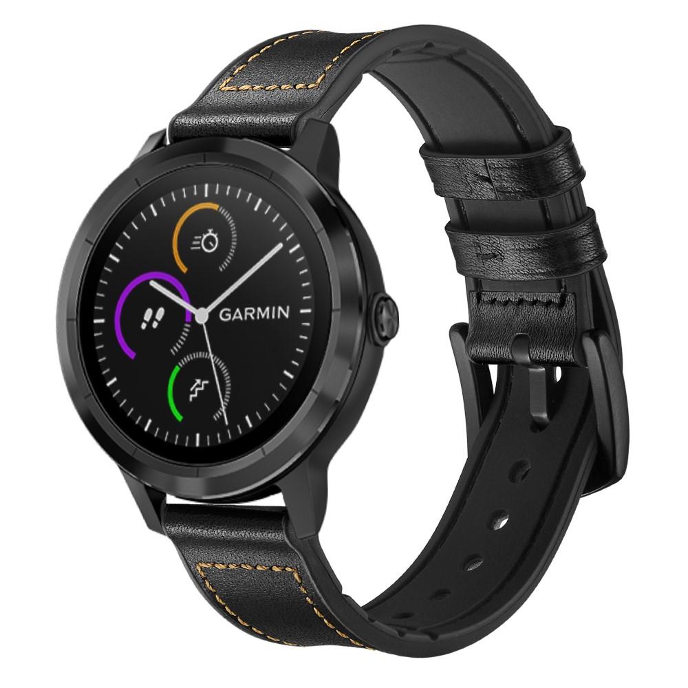 Läderarmband Garmin Vivoactive 3 svart