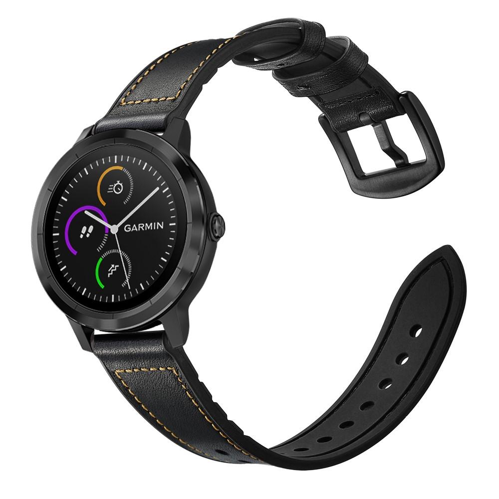 Läderarmband Garmin Vivoactive 3 svart